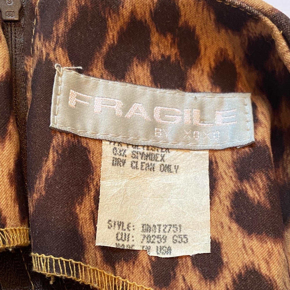 Vintage True 1990’s Rockabilly Leopard Mini Dress - Picture 6 of 7